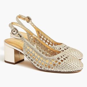 J. Crew Factory Woven Slingback Heels